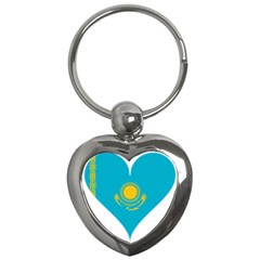 Heart Love Flag Sun Sky Blue Key Chains (heart)  by Celenk