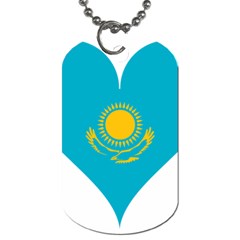 Heart Love Flag Sun Sky Blue Dog Tag (one Side) by Celenk