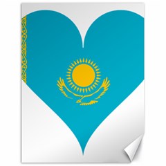 Heart Love Flag Sun Sky Blue Canvas 18  X 24   by Celenk