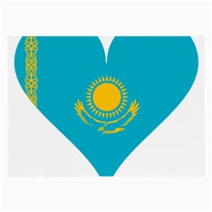 Heart Love Flag Sun Sky Blue Large Glasses Cloth (2-side) by Celenk