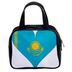 Heart Love Flag Sun Sky Blue Classic Handbags (2 Sides) by Celenk