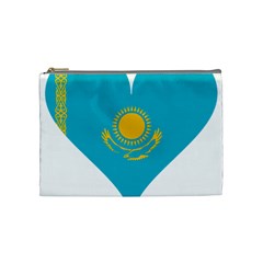 Heart Love Flag Sun Sky Blue Cosmetic Bag (medium)  by Celenk