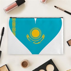 Heart Love Flag Sun Sky Blue Cosmetic Bag (large)  by Celenk