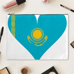 Heart Love Flag Sun Sky Blue Cosmetic Bag (xl) by Celenk