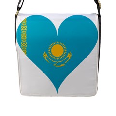 Heart Love Flag Sun Sky Blue Flap Messenger Bag (l)  by Celenk