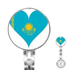 Heart Love Flag Sun Sky Blue Stainless Steel Nurses Watch by Celenk