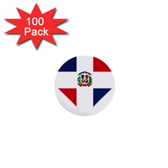 Heart Love Dominican Republic 1  Mini Buttons (100 Pack)  by Celenk