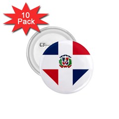 Heart Love Dominican Republic 1 75  Buttons (10 Pack) by Celenk