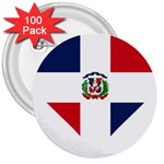 Heart Love Dominican Republic 3  Buttons (100 pack)  Front