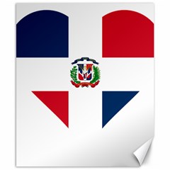 Heart Love Dominican Republic Canvas 8  X 10  by Celenk