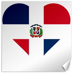 Heart Love Dominican Republic Canvas 12  X 12   by Celenk