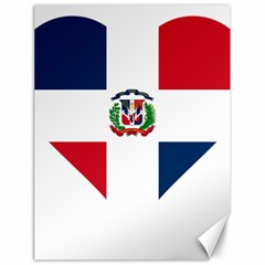 Heart Love Dominican Republic Canvas 18  X 24   by Celenk