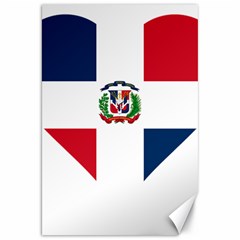 Heart Love Dominican Republic Canvas 20  X 30   by Celenk