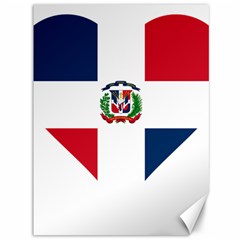 Heart Love Dominican Republic Canvas 36  X 48   by Celenk