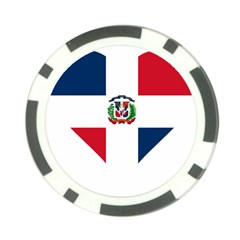 Heart Love Dominican Republic Poker Chip Card Guard by Celenk