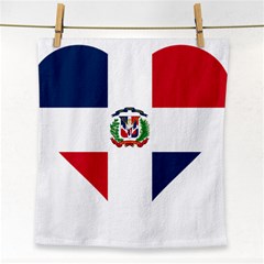 Heart Love Dominican Republic Face Towel by Celenk