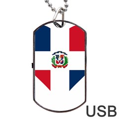 Heart Love Dominican Republic Dog Tag Usb Flash (two Sides) by Celenk