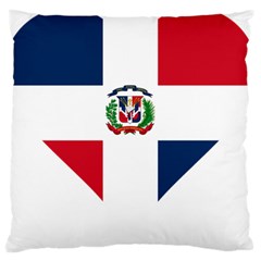 Heart Love Dominican Republic Large Cushion Case (one Side) by Celenk