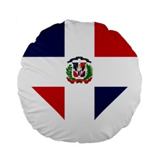 Heart Love Dominican Republic Standard 15  Premium Round Cushions by Celenk