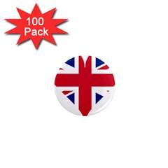 Heart Love Heart Shaped Flag 1  Mini Magnets (100 pack) 