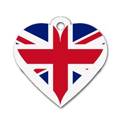 Heart Love Heart Shaped Flag Dog Tag Heart (One Side)