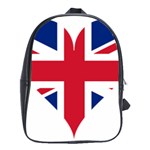 Heart Love Heart Shaped Flag School Bag (Large) Front