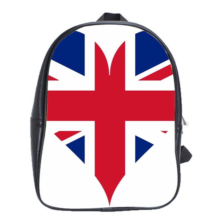 Heart Love Heart Shaped Flag School Bag (Large)