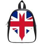 Heart Love Heart Shaped Flag School Bag (Small) Front