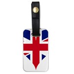 Heart Love Heart Shaped Flag Luggage Tags (One Side)  Front