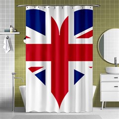 Heart Love Heart Shaped Flag Shower Curtain 48  x 72  (Small) 