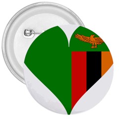 Heart Love Heart Shaped Zambia 3  Buttons by Celenk