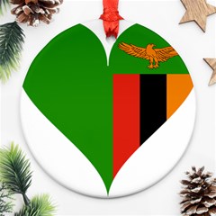 Heart Love Heart Shaped Zambia Ornament (round) by Celenk