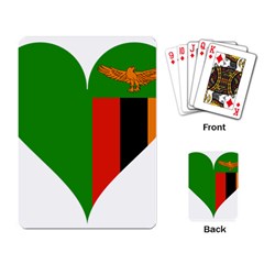 Heart Love Heart Shaped Zambia Playing Card by Celenk