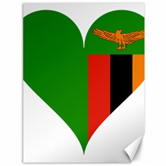 Heart Love Heart Shaped Zambia Canvas 36  X 48   by Celenk