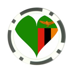 Heart Love Heart Shaped Zambia Poker Chip Card Guard (10 Pack) by Celenk