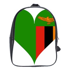 Heart Love Heart Shaped Zambia School Bag (large) by Celenk