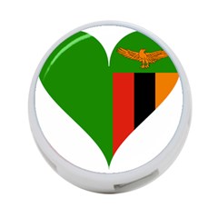 Heart Love Heart Shaped Zambia 4-port Usb Hub (one Side) by Celenk