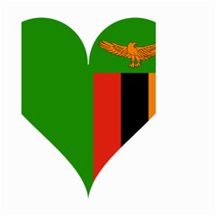 Heart Love Heart Shaped Zambia Small Garden Flag (two Sides) by Celenk