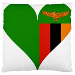 Heart Love Heart Shaped Zambia Large Cushion Case (One Side) Front