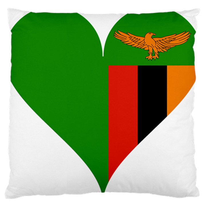 Heart Love Heart Shaped Zambia Large Cushion Case (One Side)