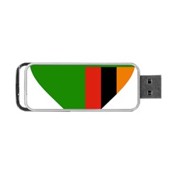 Heart Love Heart Shaped Zambia Portable Usb Flash (one Side) by Celenk