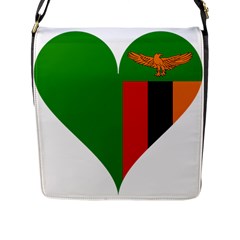 Heart Love Heart Shaped Zambia Flap Messenger Bag (l)  by Celenk