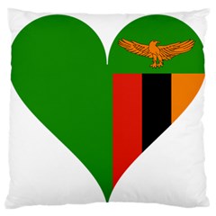 Heart Love Heart Shaped Zambia Large Flano Cushion Case (one Side) by Celenk