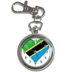 Heart Love Tanzania East Africa Key Chain Watches by Celenk