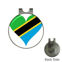 Heart Love Tanzania East Africa Hat Clips With Golf Markers by Celenk