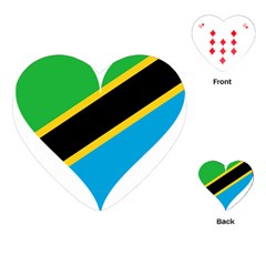 Heart Love Tanzania East Africa Playing Cards (heart)  by Celenk