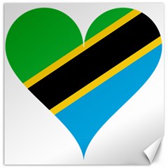 Heart Love Tanzania East Africa Canvas 12  X 12  