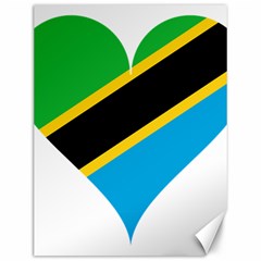 Heart Love Tanzania East Africa Canvas 12  X 16   by Celenk