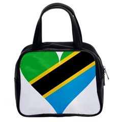 Heart Love Tanzania East Africa Classic Handbags (2 Sides) by Celenk