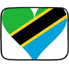 Heart Love Tanzania East Africa Fleece Blanket (mini) by Celenk